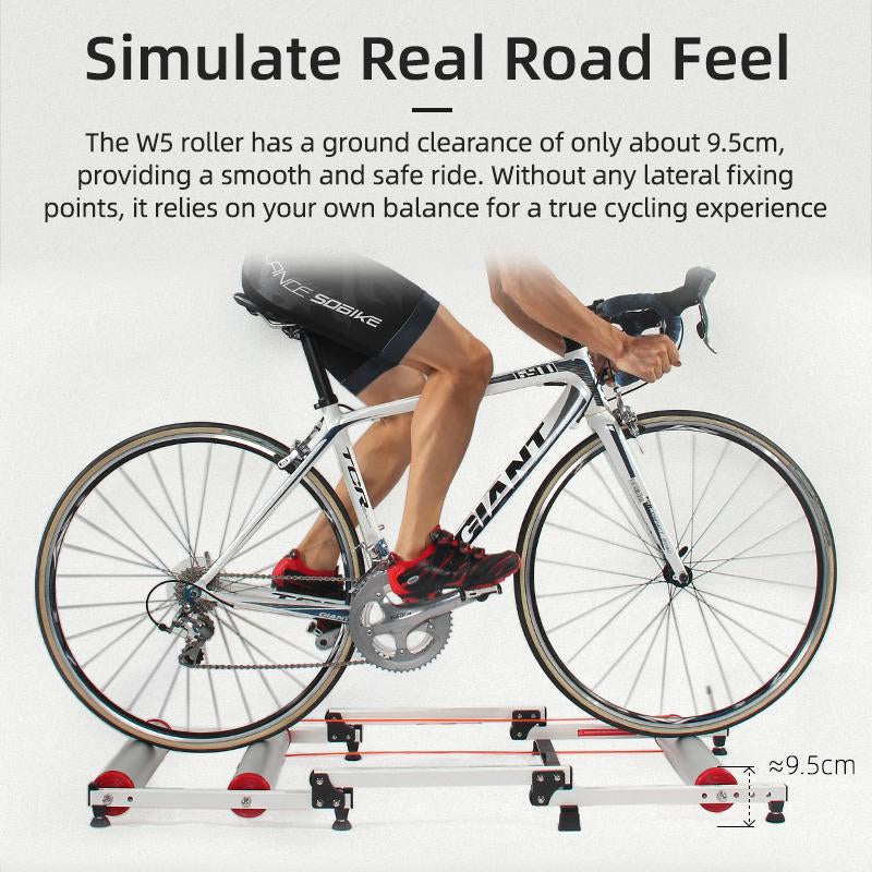 ROCKBROS Bike Rollers Adjustable Bike Trainer Stand Foldable Indoor Cycling Bicycle Roller with Resistance for MTB Road Bike Exercise