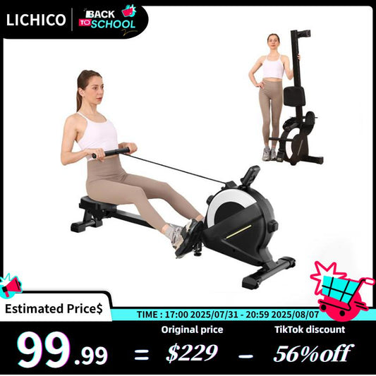 Home Rowing Machine by Hartwares: 77Lbs High-Resistance Magnetic Rower with 16 Quiet Resistance Levels,Lcd Monitor,App Compatibility,And Smooth Rowing Experience