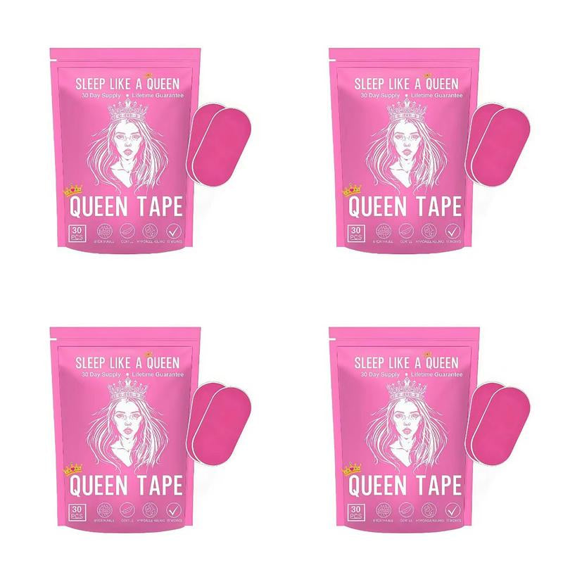 Queen Mouth Tape - 3 Month Supply Mouth Tape, Pink, Gentle, Adhesion, 30 Strips, Sports Accessories,