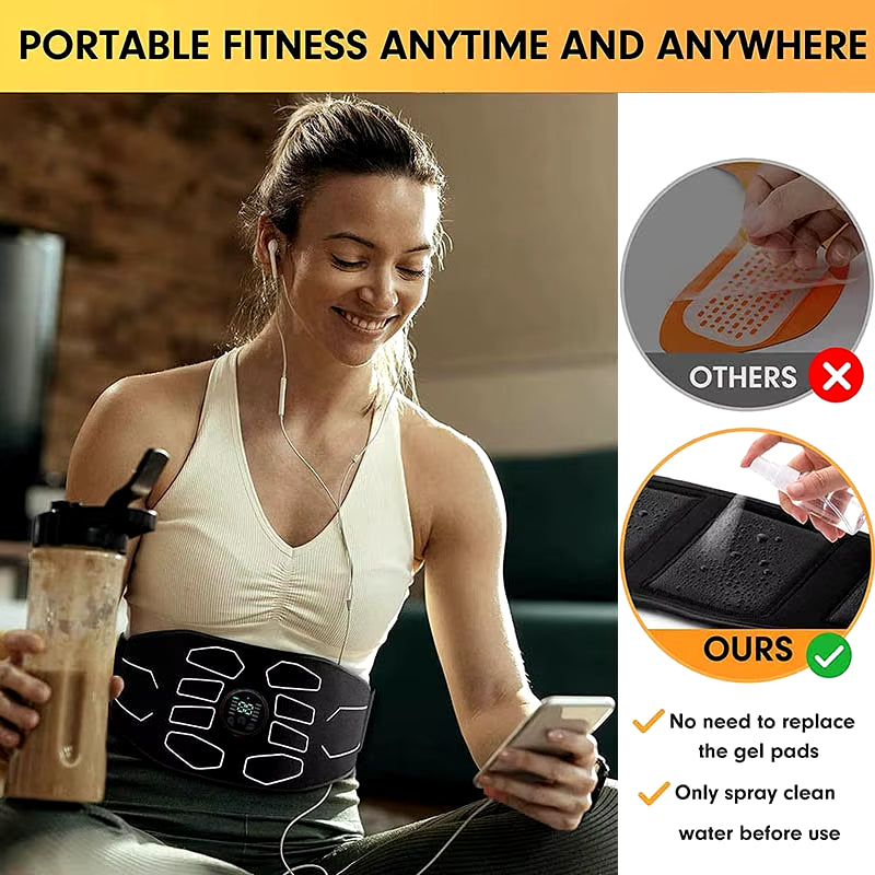 Sculpt Your Dream Waist with the EMS Abdominal Toning Belt! 💪✨ Portable Muscle Toner for Ultimate Body Shaping! #FitnessGoals #WaistTrainer
