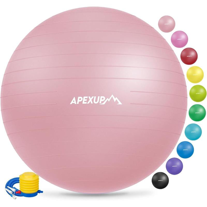 Yoga Ball Exercise Ball, anti Slip Stability Ball Chair, Heavy Duty Large Gym Ball for Fitness, Balance, Core Workout and Physical Therapy