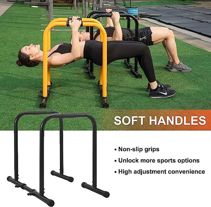 Relife Sports Dip Station Functional Heavy Duty Dip Stands Fitness Workout Dip Bar Station Stabilizer Parallette Push up Stand Dealsforyoudays