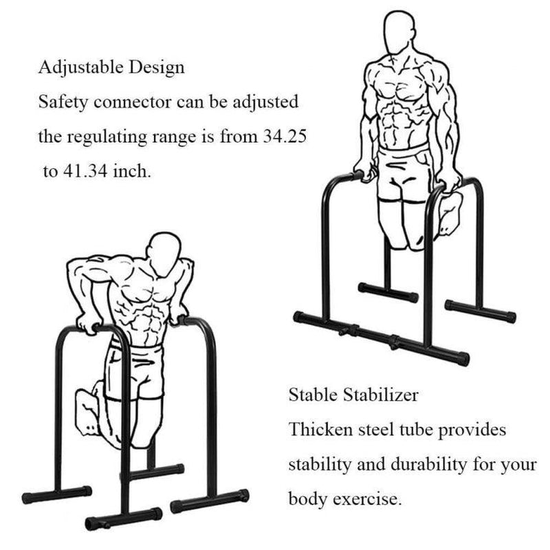 Relife Sports Dip Station Functional Heavy Duty Dip Stands Fitness Workout Dip Bar Station Stabilizer Parallette Push up Stand Dealsforyoudays