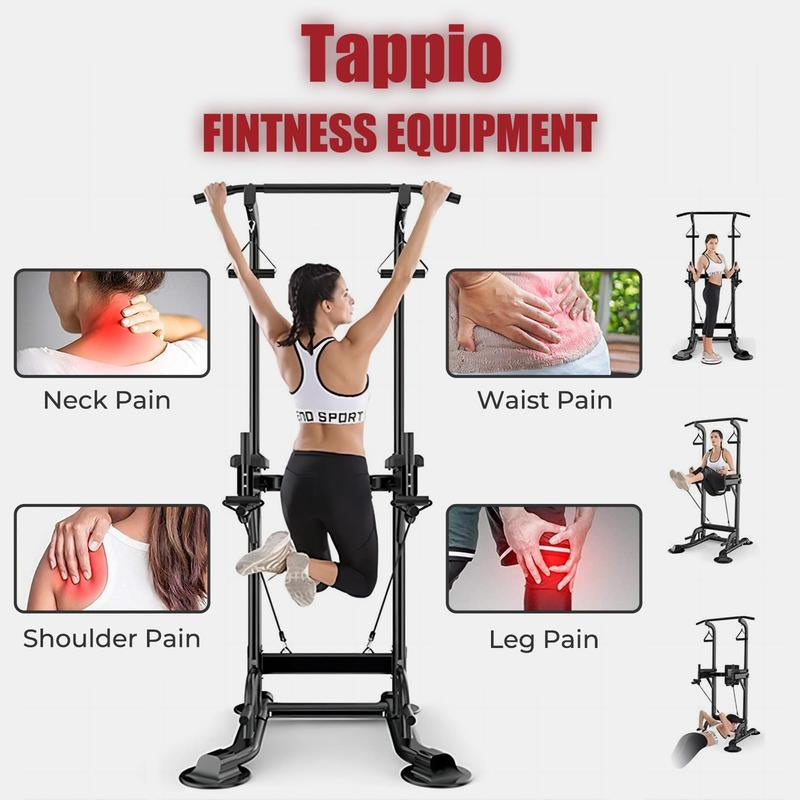 Leasbar Power Tower Pull up Bar for Home Gym,Multi Functional Dip Bar Station,Adjustable Height Workout Dip Station Strength Training Fitness Equipment