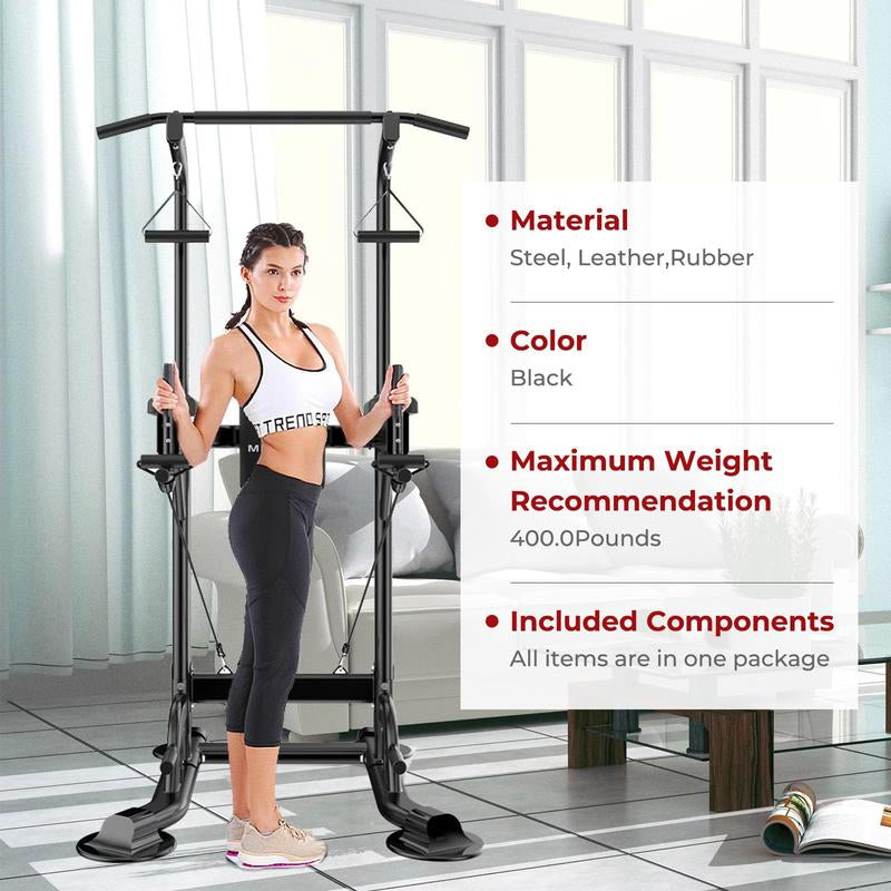 Leasbar Power Tower Pull up Bar for Home Gym,Multi Functional Dip Bar Station,Adjustable Height Workout Dip Station Strength Training Fitness Equipment