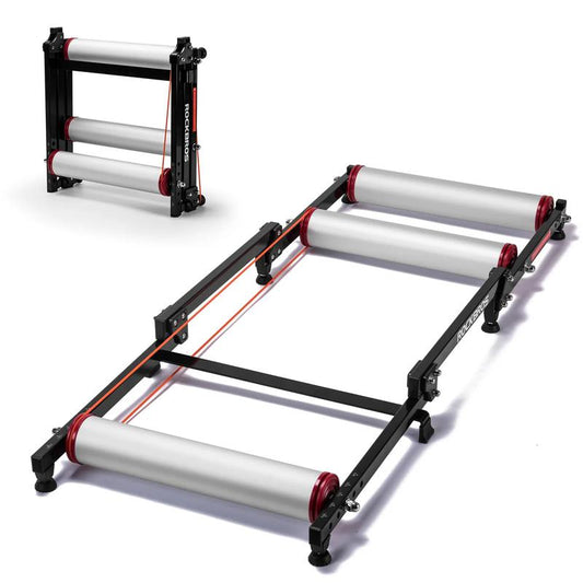 ROCKBROS Bike Rollers Adjustable Bike Trainer Stand Foldable Indoor Cycling Bicycle Roller with Resistance for MTB Road Bike Exercise