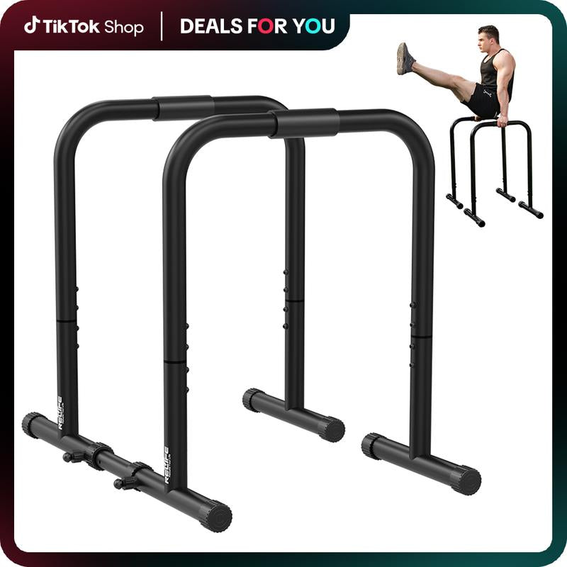 Relife Sports Dip Station Functional Heavy Duty Dip Stands Fitness Workout Dip Bar Station Stabilizer Parallette Push up Stand Dealsforyoudays