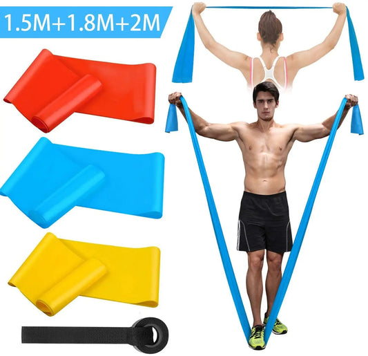 Get Fit Anywhere with Our 3-Pack Elastic Resistance Bands for Yoga, Pilates, and Crossfit! 💪✨ #FitnessGoals #WorkoutEssentials