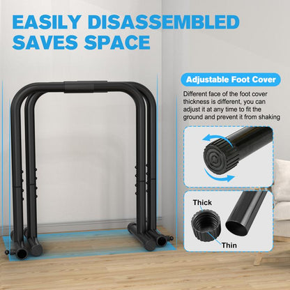 Relife Sports Dip Station Functional Heavy Duty Dip Stands Fitness Workout Dip Bar Station Stabilizer Parallette Push up Stand Dealsforyoudays