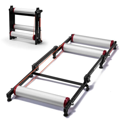 ROCKBROS Bike Rollers Adjustable Bike Trainer Stand Foldable Indoor Cycling Bicycle Roller with Resistance for MTB Road Bike Exercise