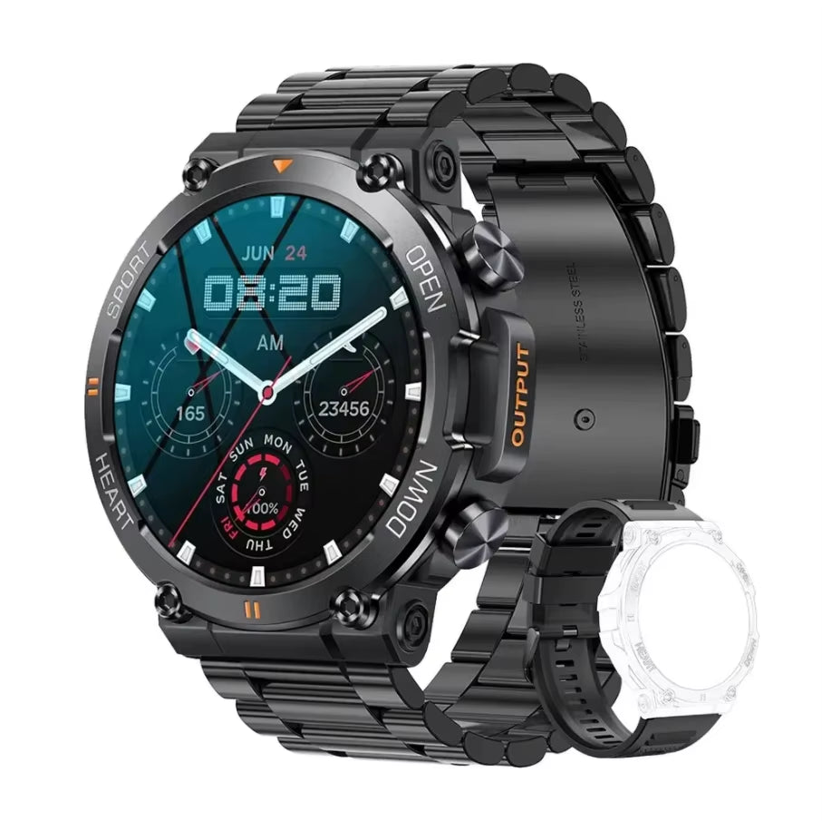 Level up your fitness game with the K56Pro Smart Watch for Men! 🏃‍♂️💪 Heart rate monitor, Bluetooth, and a stunning 1.39" HD screen – perfect for outdoor adventures! 🌟 #SmartWatch #FitnessGoals #TechForMen