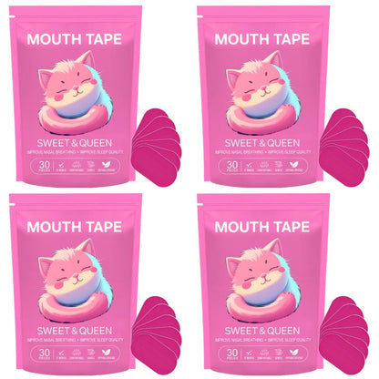 Queen Mouth Tape - 3 Month Supply Mouth Tape, Pink, Gentle, Adhesion, 30 Strips, Sports Accessories,