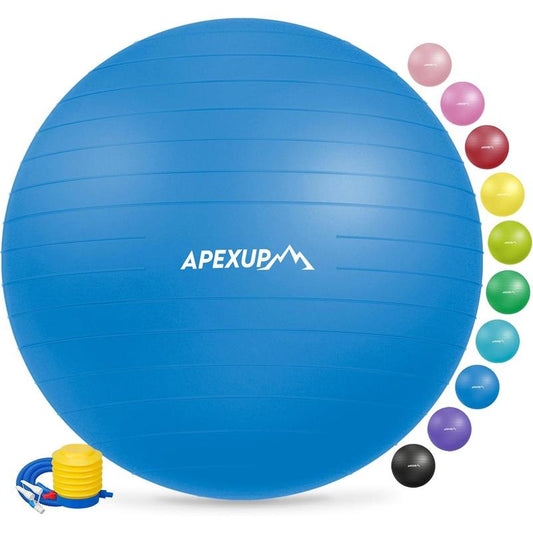 Yoga Ball Exercise Ball, anti Slip Stability Ball Chair, Heavy Duty Large Gym Ball for Fitness, Balance, Core Workout and Physical Therapy