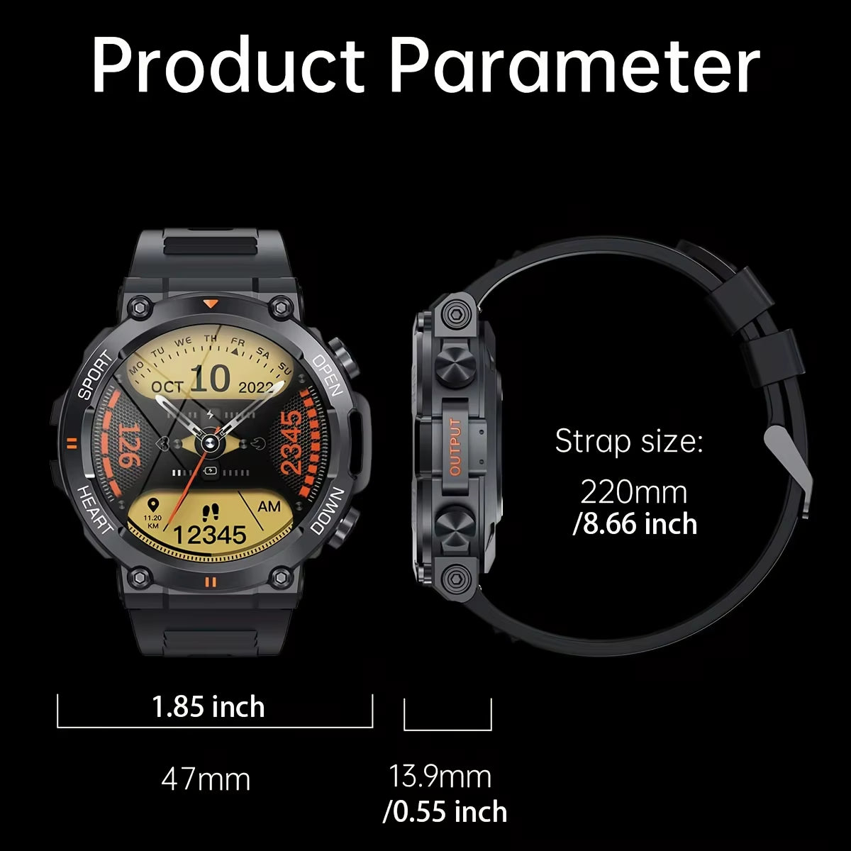 Level up your fitness game with the K56Pro Smart Watch for Men! 🏃‍♂️💪 Heart rate monitor, Bluetooth, and a stunning 1.39" HD screen – perfect for outdoor adventures! 🌟 #SmartWatch #FitnessGoals #TechForMen